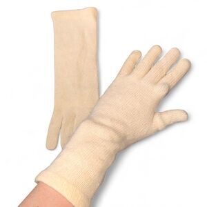 Cream Knit Gloves